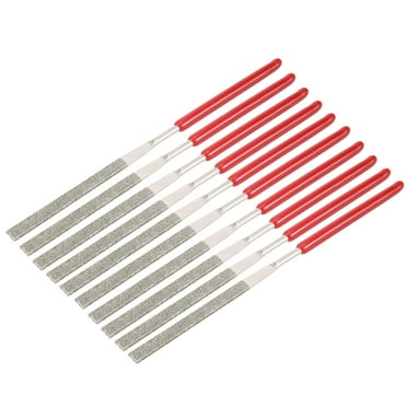 10Pcs 2mm x 100mm Flat Diamond Needle File 150 Grit