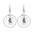thumbnail image 1 of Dragon arte animal grano silueta Los pendientes cuelgan del aro de la joyería del círculo de la gota Unbranded M, 1 of 3