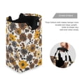 thumbnail image 3 of Yayeee Freestanding Laundry Hamper with Handle Collapsible Large Storage Basket for Clothes, Brown Flowers, 3 of 7