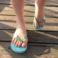 thumbnail image 6 of Girls Flip Flop Sandals - Little/Big Kids Animal Fruit Print, Easy-On Slide Thong Summer Beach Water Shoes, 6 of 6