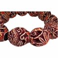 thumbnail image 3 of Pulsera de bambú Zulema Buda Budista tibetano 11 de oración 18mm flor grabado, 3 of 6