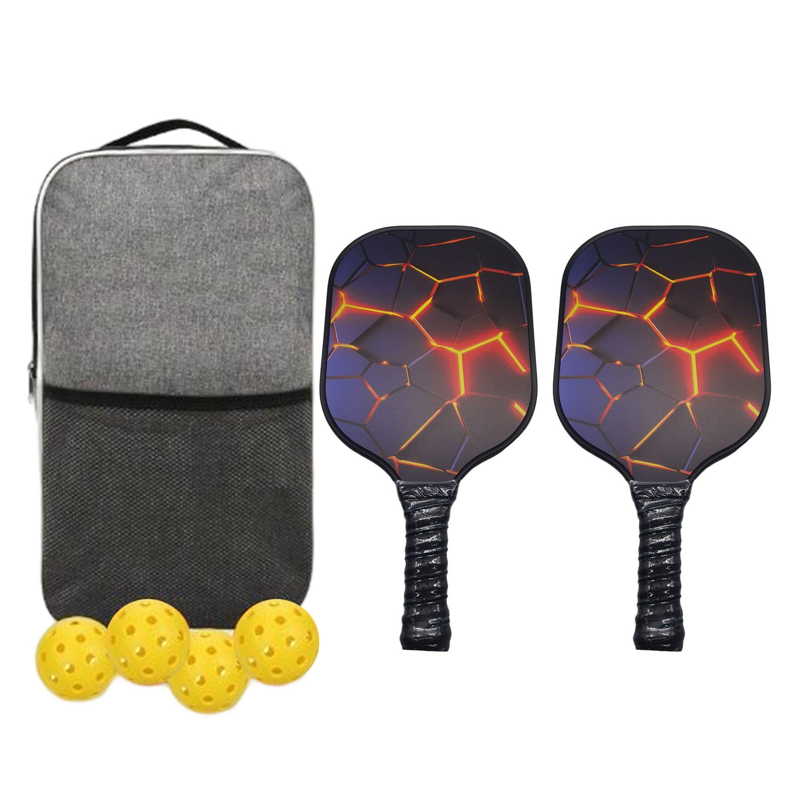 DimyFew , , with 2 Rackets 4 Balls Fiberglass Rackets Pickleball Racquets, for Beginner,