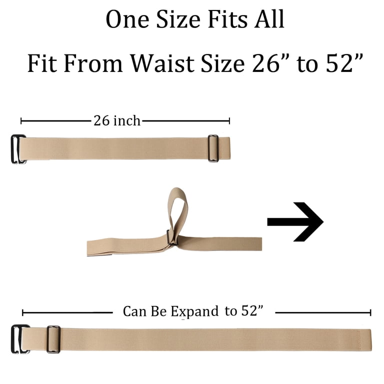 4 Pack No Show Stretch Belts for Women Invisible Elastic Belt Falari 4 Pieces Women Elastic Stretch Belt Invisible No Show  main image 3
