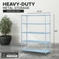 thumbnail image 3 of Design Ideas MeshWorks 5-Tier Metal Storage Shelving Unit Rack, Sky Blue, 3 of 6