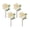 White+Pink + Plastic, variant on Faux Bead Grass 3-Strand Stem-Dark Green 4 Pack