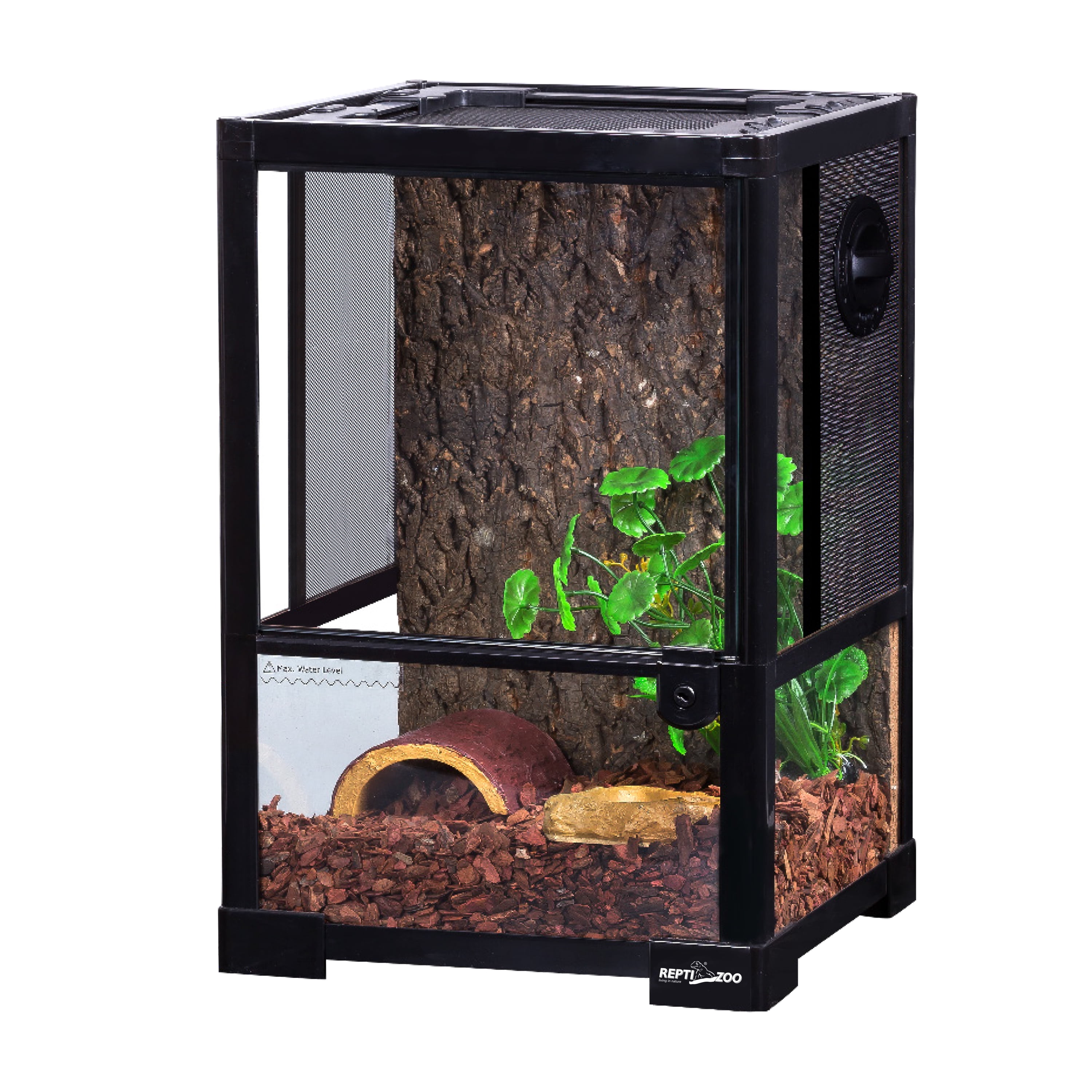 REPTIZOO Reptile Glass Terrarium with Single Hinge Door 12" x 12" x 18