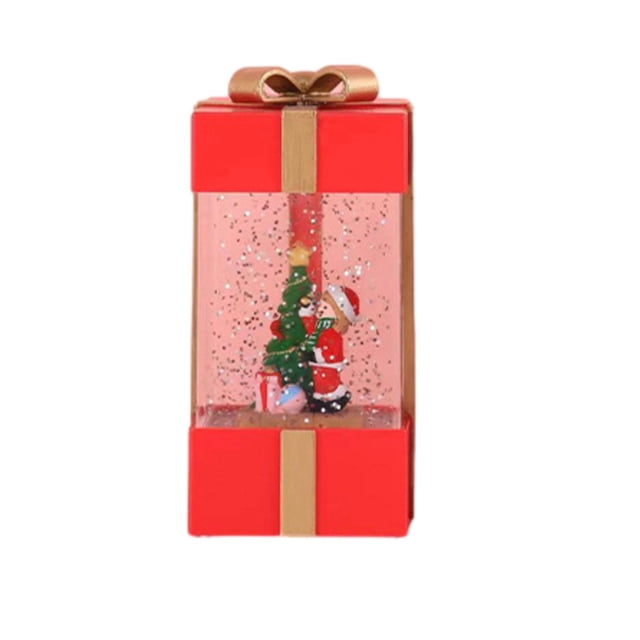 Decoración navideña de mesa, decoración luminosa navideña, accesorios para fotos, centros de mesa de comedor navideños para dormitorio interior , Caja de regalo Macarena Centros de mesa