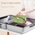 thumbnail image 3 of FORMRS Makeup Bag Travel Cosmetic Organizer for Women Fold Flat Zipper Pouch with Handle, Red Martini, 3 of 8