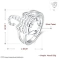 thumbnail image 3 of QQTDFG Sterling Silver Plated Fashion Ring Women Scorpion B383-7, 3 of 7