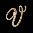 thumbnail image 1 of Broche de diamantes de imitación con 26 letras, elegante broche de aleación para ropa, ramillete de diamantes, broche con letras en inglés, 1 of 1