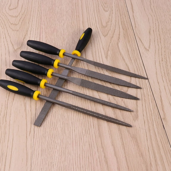 WHAMVOX 6Pcs Mini Wood File Set Steel Plastic Portable Woodworking Tool for Shaping Wood