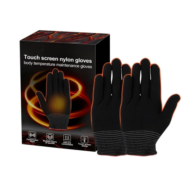 Guantes térmicos de nailon para invierno. Manos calientes y cómodas para el frío. Ideales para actividades al aire libre.