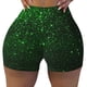 thumbnail image 2 of Fotbe Green Sparkling Shorts Sin Costuras – Shorts Deportivos de Cintura Alta para Mujer, Elásticos para Gimnasio, Yoga, Running o Ciclismo-Medium, 2 of 8