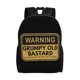 thumbnail image 1 of Advertencia: Viejos bastardos gruñones se acercan con precaución. Mochila para portátil, bolso de viaje, mochila informal para la universidad, mochila negra para el trabajo y los negocios, regalo, 1 of 5