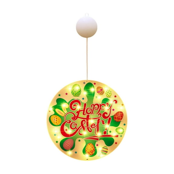 MXTPOV Easter Lights with Suction Cup, Happy Easter LED Lights for Windows, Creative Easter Eggs Bunny Decor Lights for Party, Easter Decorations, Home Decor