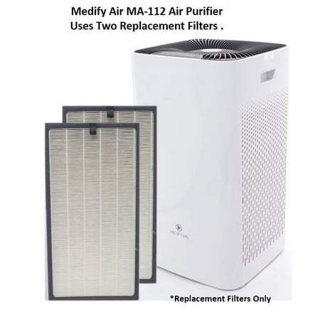 Medify Air MA-112 Replacement Filter -H13 HEPA Filter–99.9% Particle Removal -Two Filters(MA-112R-1)