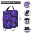 thumbnail image 2 of Paisley and Mandala Floral Lunch Bag, Reusable Waterproof Cooler Tote, Ethnic Boho Style, 2 of 5