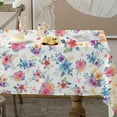 thumbnail image 2 of Polyester Oblong/Rectangle 60 x 84 Inch Washable Reusable Waterproof Table Cloth - Watercolor Floral Table Cover for Spring/Summer/Easter Decoration, 2 of 5