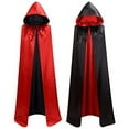 thumbnail image 2 of Cape d'Halloween Réversible Décorative à Capuche, Cape de Fête, Costume, Cape pour Adultes, 2 of 10