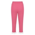 thumbnail image 4 of Utlike Girls Pants High Waisted Lace Elastic Sports Capris Summer Solid Color Stretchy Workout Leggings Lightweight And Comfortable For Teens And Juniors Size 6 Years-7 Years, 4 of 6