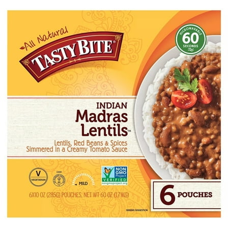 Tasty Bites Madras Lentils, 10 Ounce (Pack of 6)
