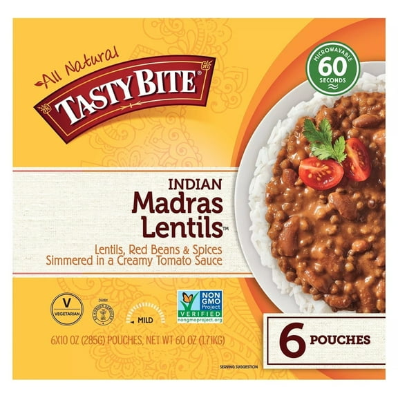 Tasty Bites Madras Lentils, 10 Ounce (Pack of 6)