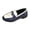 Blue, variant on EliteGoogv Womens Tassel Loafers Low Heel Slip On Comfortable Walking Shoes For Women Casual Daily Footwear US:9.5