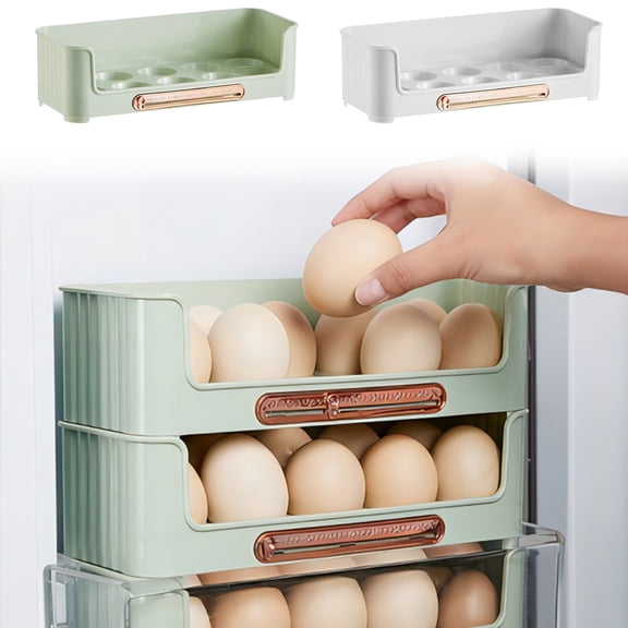 Viflosae Egg Holders Egg Holders Countertop Egg Storage for Refrigerator Proprietary Eggs Organizer Refrigerator Side Door Storage Rack Stackable Kitchen Special Preservation Box Storage Box