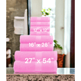 thumbnail image 2 of Premium Cotton Bath, Hand and Washcloth Towel Set Plush Touch Quick Dry Hand And Kitchen Eco Friendly Towel 100% Cotton Loop Terry, Pink, Set of 8, 2 of 2