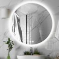 thumbnail image 1 of 36Inch Led Bathroom Mirror Frameless Bathroom Mirror with Lights Dimmable Anti Fog Backlit Mirror Smart Lighted Bathroom Mirrors Wall Mounted Touch Button,Tempered Glass, 1 of 8