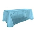 thumbnail image 1 of LA Linen TCOrgz90X156-Turquoise152 Sheer Mirror Organza Rectangular Tablecloth, Turquoise - 90 x 156 in., 1 of 1