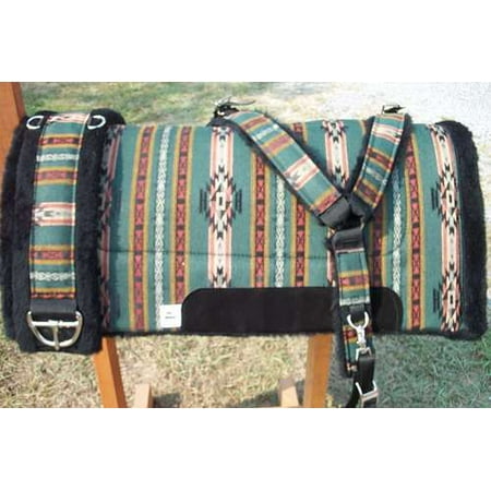 RIDERS CHOICE GREEN SADDLE PAD COLLAR GIRTH FREE SHIP MADE IN ALABAMA USA