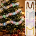thumbnail image 7 of 16.4 ft Christmas Tinsel Garland with Light, Multicolor, Pastel Christmas Candy Decorations Prelit Tinsel Garland Battery Operated 50 LED Hanging for New Year Party Decor, 7 of 7