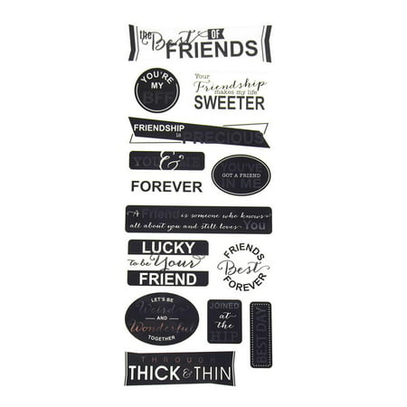 Best of Friends Photo Safe Clear Foil Stickers,