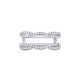 thumbnail image 2 of 14kt White Gold Womens Round Diamond Solitaire Enhancer Wedding Band 1/3 Cttw, 2 of 4