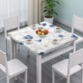 thumbnail image 2 of Boho Daisy Aesthetic Square Fitted Tablecloth, Waterproof Floral Elastic Table Cover, Backing for Indoor Outdoor Dining, 2 of 5