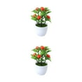 thumbnail image 4 of Guardoinrt Choose Favorite Colors Fake Potted Plants Designed For Any Room Artificial Plant orange 2Set, 4 of 6