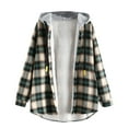 thumbnail image 2 of DailyTrove Women's Plaid Hooded Shirt Jacket (Multi-Color Options), Casual Outerwear for Fall/Winter Casual Outings & Errands for women, 2 of 5