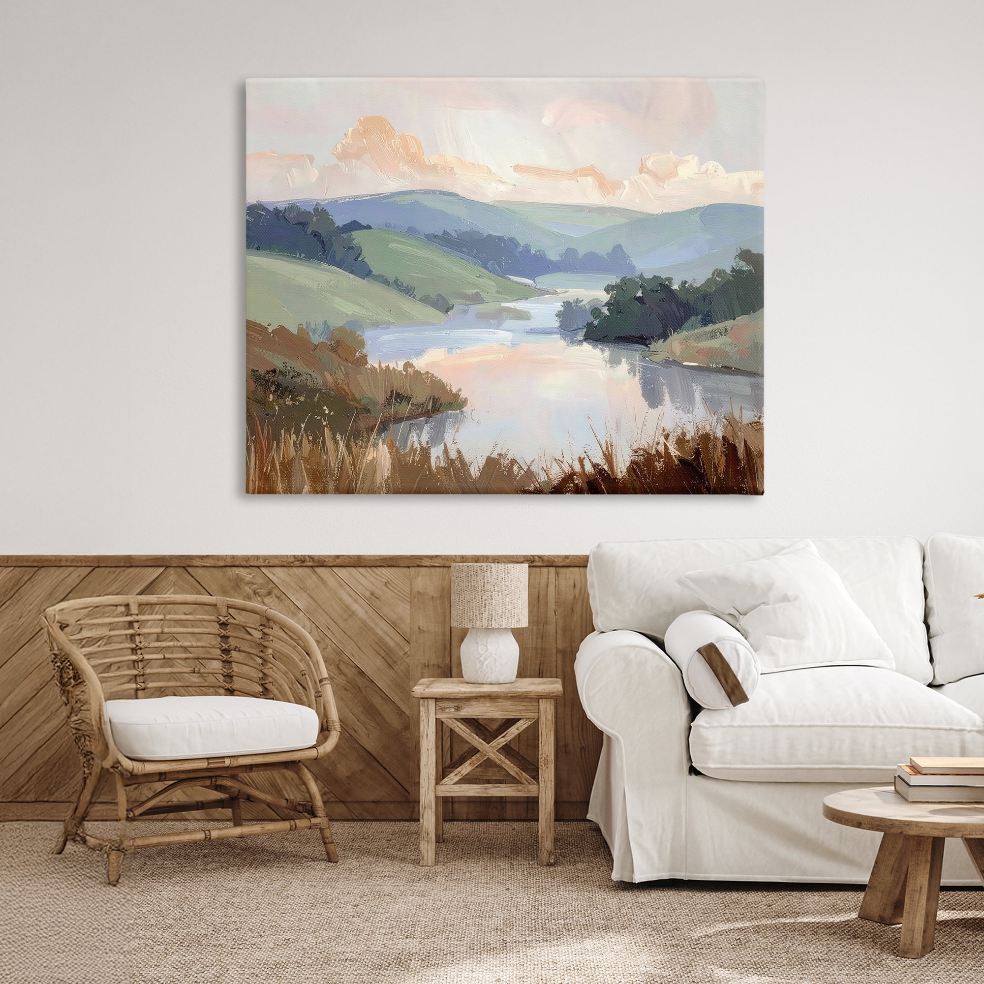 Stupell Industries Muted Distant Mountains Canvas Wall Art, design by Alonza Saunders