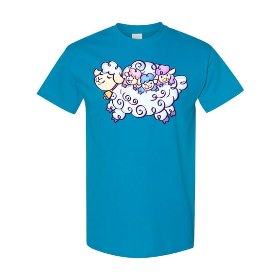 Inktastic Fluffy Sheep Family T-Shirt