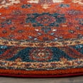 thumbnail image 3 of SAFAVIEH Vintage Hamadan Pema Traditional Area Rug, Orange/Blue, 6'7" x 6'7" Round, 3 of 7