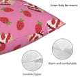 thumbnail image 3 of Pofeuu Strawberry Cake Print Double-sided plush pillowcase Square Throw Pillow Covers Pillows Cover for Living Room Bedroom Sofa Couch Cushion Cover（No pillow core）-16"x16", 3 of 7