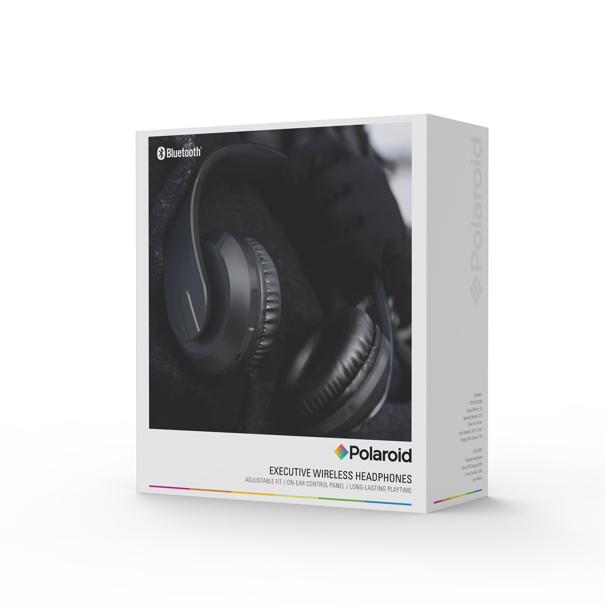 Polaroid Comfort-Fit Wireless Headphones, Bluetooth, 5Hrs Playtime 