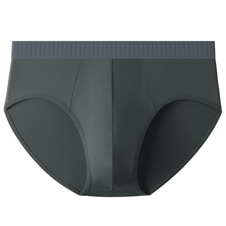 

Mens Briefs Underpants Bulge Pouch Underwear Solid Color Breathable Trunks