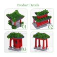 thumbnail image 4 of Pavilion Adornment Mini Garden Decoration Chinese House Pavilion Model Indoor Use Resin Statue 4Pcs, 4 of 4