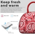 thumbnail image 3 of Reusable Paisley Lnsulated Lunch Bag for Women & Men - Leakproof Water-Resistant Cooler Tote, Large Capacity for Work,Travel,Picnic,Beach & Office., 3 of 4