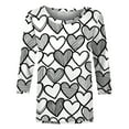 thumbnail image 5 of Craaazy Cozy Valentines Shirts for Women 3/4 Sleeve Crewneck Tops Gifts, 5 of 8
