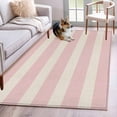 thumbnail image 2 of Pink Striped Kitchen Runner Rug 2.7x5 Washable Runners for Hallway Non Slip Retro Minimalism Classic Stripes Lines Large Area Rug Indoor Floor Carpet for Bathroom Laundry Entryway Bedroom Living Room, 2 of 9