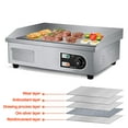 thumbnail image 5 of 22" Electric Countertop Flat Top Griddle 1600W 110V Non-Stick Commercial Restaurant Teppanyaki Grill Stainless Steel Adjustable Temperature Control 50~300℃, 5 of 7