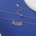 thumbnail image 3 of EUEAVAN Silver Hollowed Bat Pendant Necklace Stainless Steel Jewelry, 3 of 6
